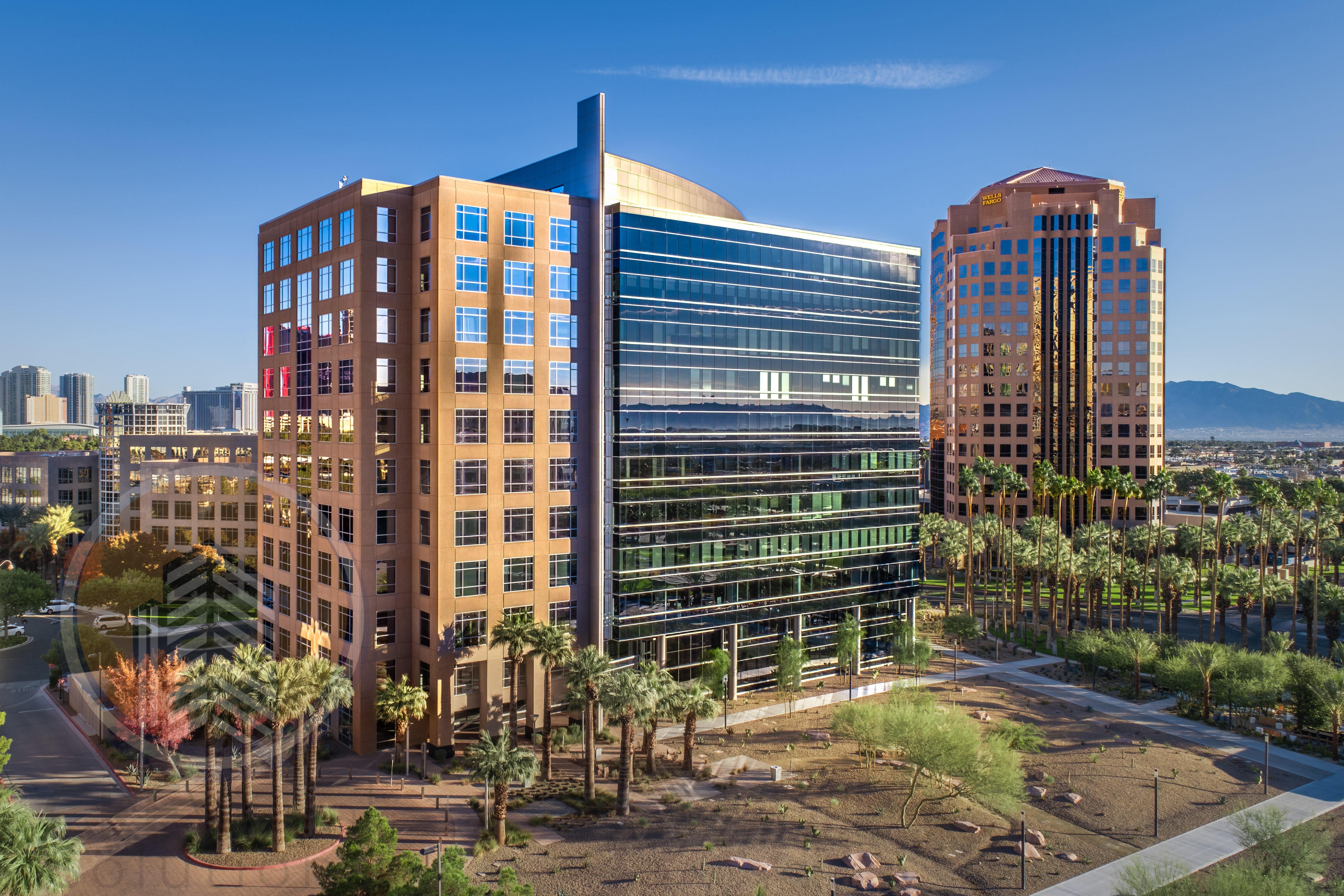 Class A office building exterior — Las Vegas commercial real estate photography